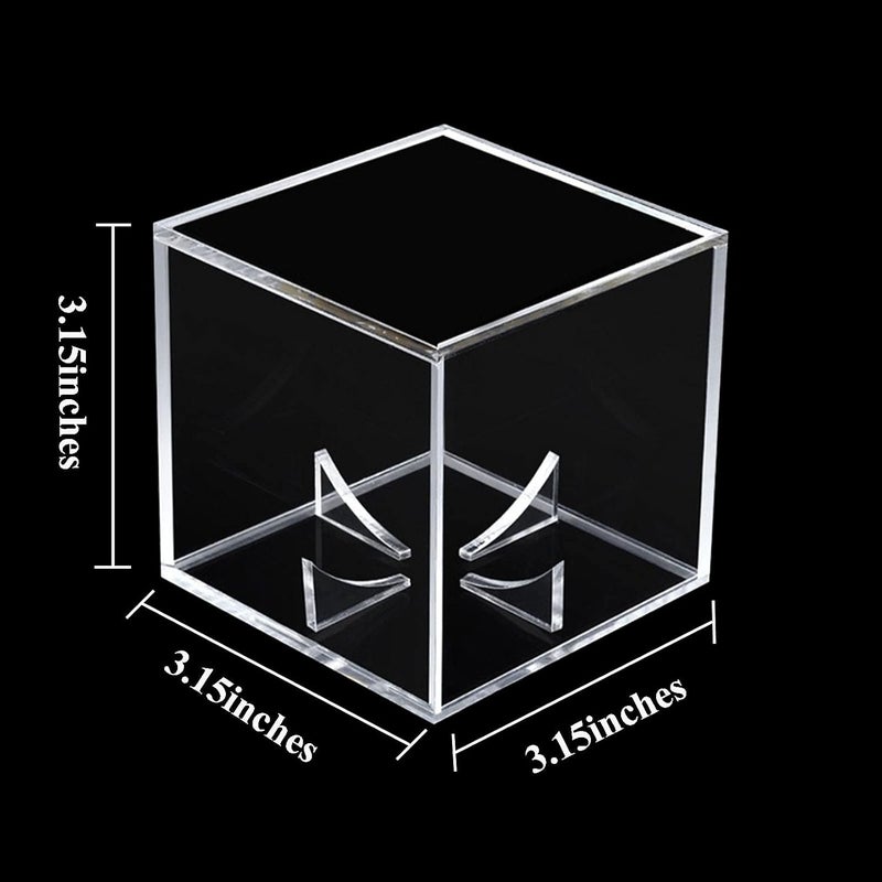 Danodoi 6 Pack Baseball Display Case UV Protected Acrylic Clear Baseball Holder Square Cube Ball Protector Memorabilia Autograph Display Box - Image 2
